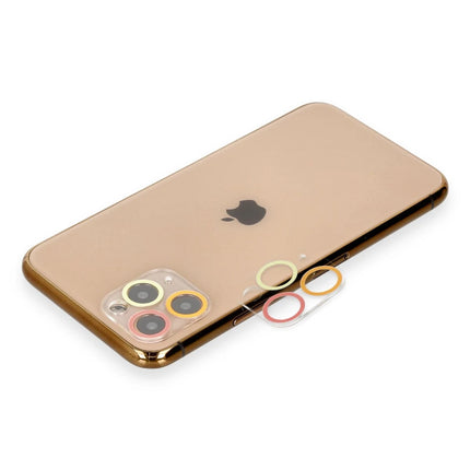 iPhone 11 Pro Renkli Kamera Lens Koruma Cam - Turuncu