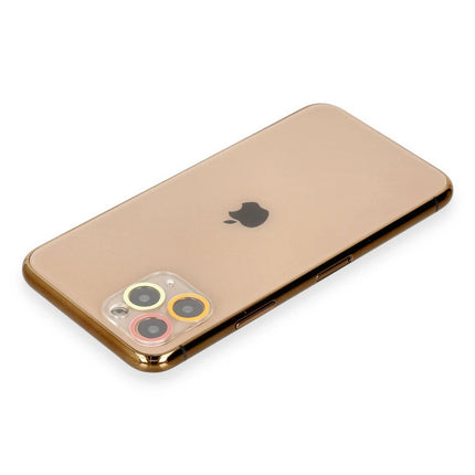 iPhone 11 Pro Renkli Kamera Lens Koruma Cam - Turuncu 2