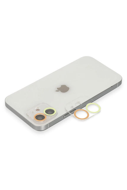 iPhone 11 Renkli Kamera Lens Koruma Cam - Sarı