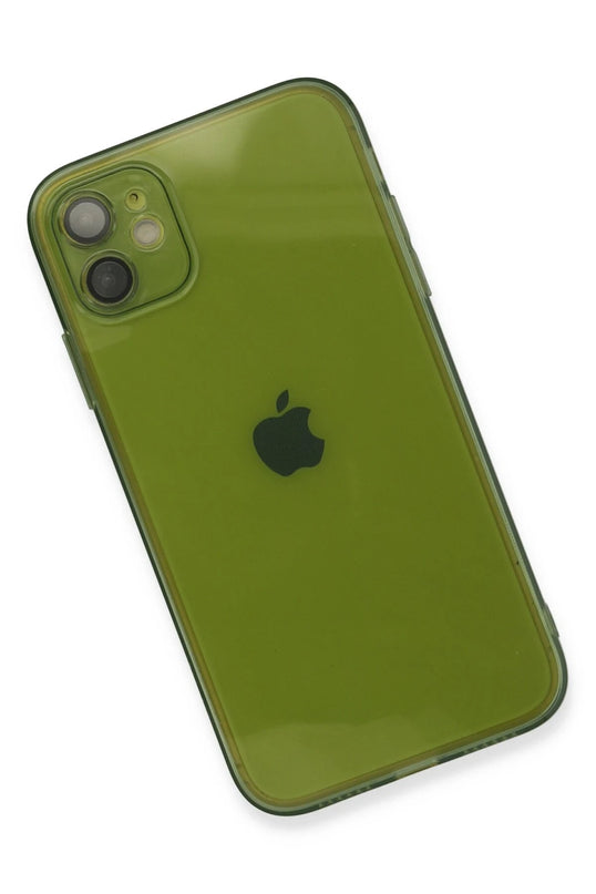 iPhone 12 Fly Lens Silikon Kılıf - Yeşil 3