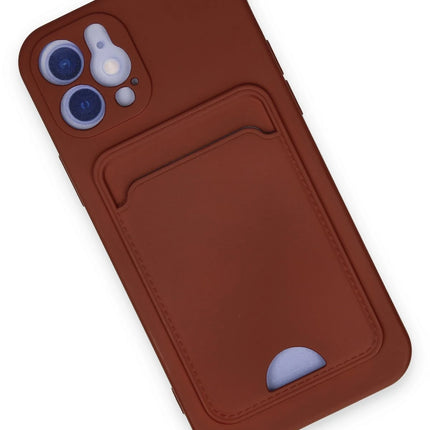 iPhone 12 Kelvin Kartvizitli Silikon Kılıf - Bordo 3