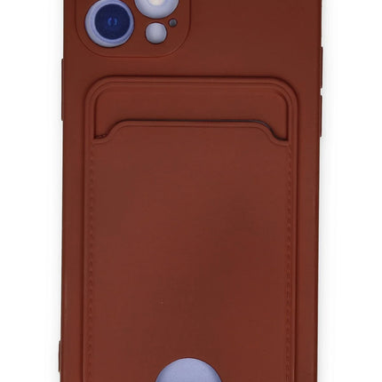 iPhone 12 Kelvin Kartvizitli Silikon Kılıf - Bordo