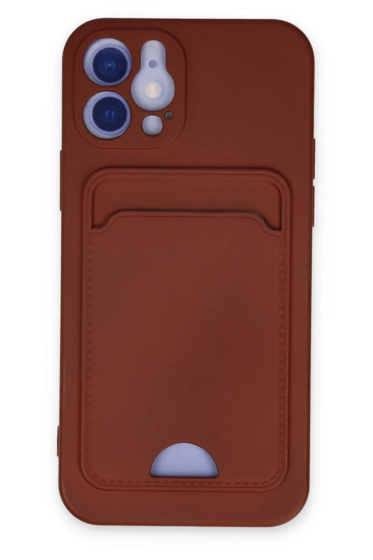 iPhone 12 Kelvin Kartvizitli Silikon Kılıf - Bordo
