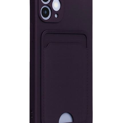 iPhone 12 Kelvin Kartvizitli Silikon Kılıf - Derin Mor