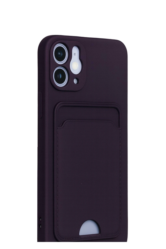 iPhone 12 Kelvin Kartvizitli Silikon Kılıf - Derin Mor 2