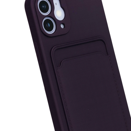 iPhone 12 Kelvin Kartvizitli Silikon Kılıf - Derin Mor 3