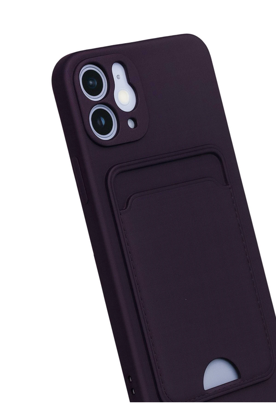 iPhone 12 Kelvin Kartvizitli Silikon Kılıf - Derin Mor 3