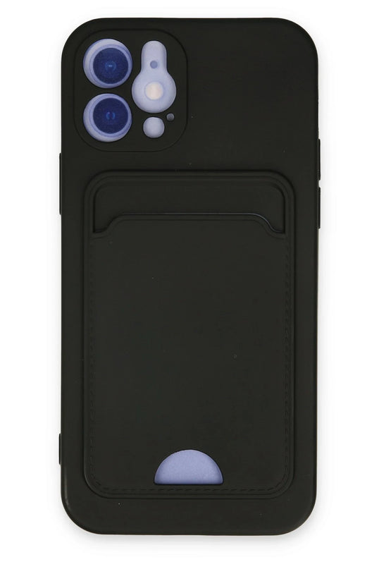 iPhone 12 Kelvin Kartvizitli Silikon Kılıf - Siyah