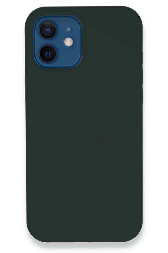 iPhone 12 Lansman Legant Silikon Kılıf - Koyu Yeşil