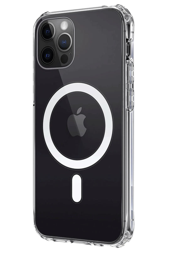 iPhone 12 Magneticsafe Şeffaf Silikon Kılıf 2