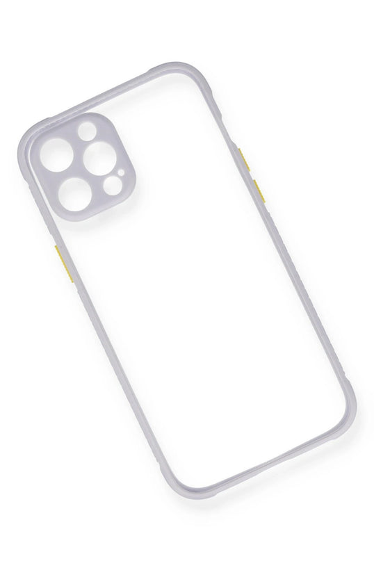 iPhone 12 Miami Şeffaf Silikon Kılıf - Lila 3