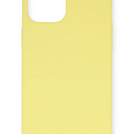 iPhone 12 Nano içi Kadife Silikon- Sarı Kılıf 2