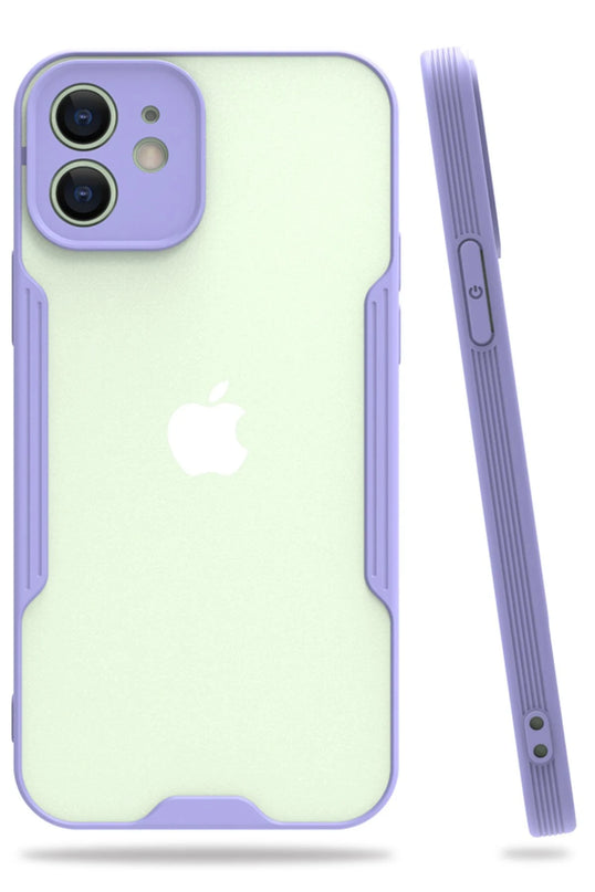 iPhone 12 Platin Silikon Kılıf - Lila