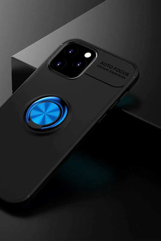 iPhone 12 Range Yüzüklü Silikon Kılıf - Siyah 2 2