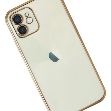 iPhone 12 Razer Lensli Silikon Kılıf - Gold 2