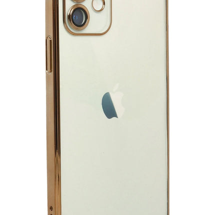 iPhone 12 Razer Lensli Silikon Kılıf - Gold 3