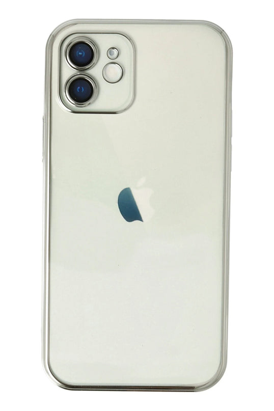 iPhone 12 Razer Lensli Silikon Kılıf - Gümüş