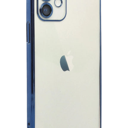 iPhone 12 Razer Lensli Silikon Kılıf - Lacivert 3