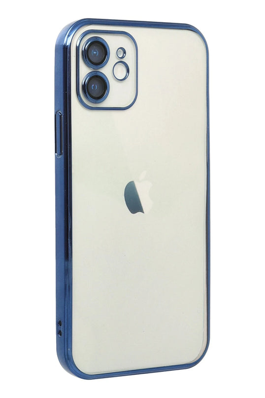 iPhone 12 Razer Lensli Silikon Kılıf - Lacivert 3