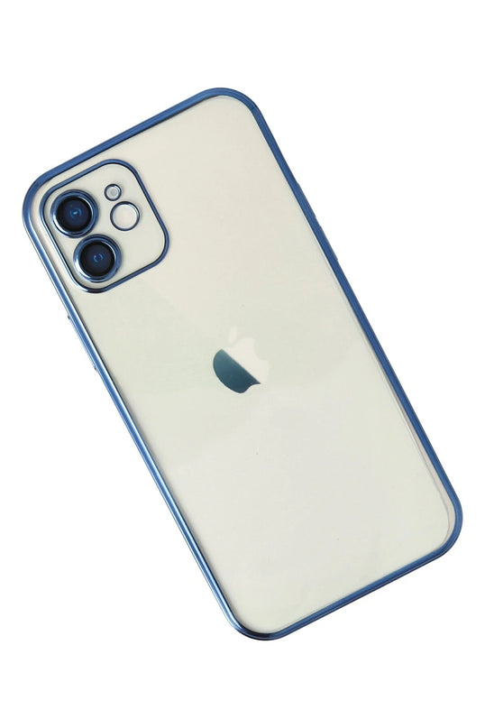 iPhone 12 Razer Lensli Silikon Kılıf - Lacivert 2