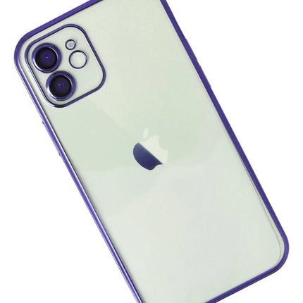 iPhone 12 Razer Lensli Silikon Kılıf - Mor 3