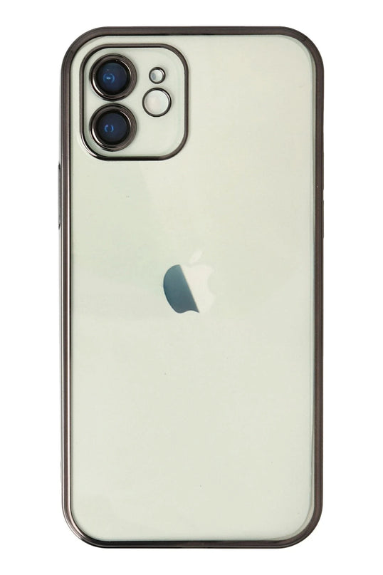 iPhone 12 Razer Lensli Silikon Kılıf - Siyah