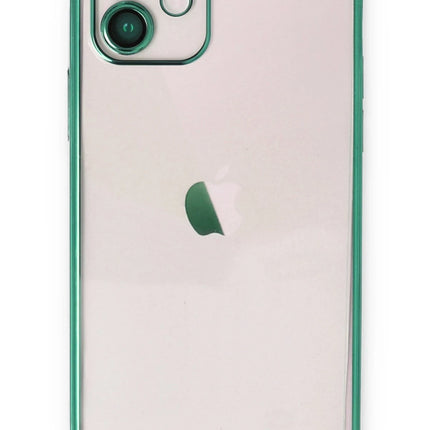 iPhone 12 Razer Lensli Silikon Kılıf - Yeşil