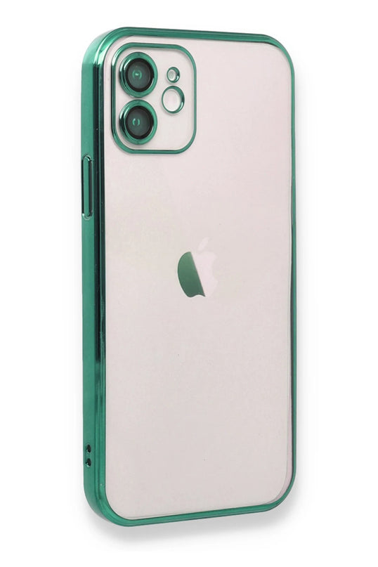 iPhone 12 Razer Lensli Silikon Kılıf - Yeşil 2