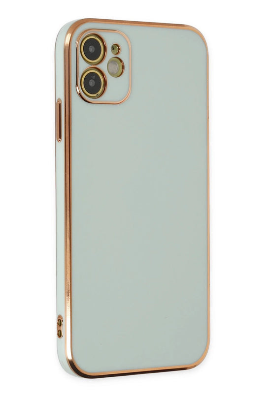 iPhone 12 Volet Silikon Kılıf - Açık Yeşil