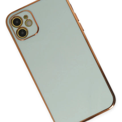 iPhone 12 Volet Silikon Kılıf - Açık Yeşil 3