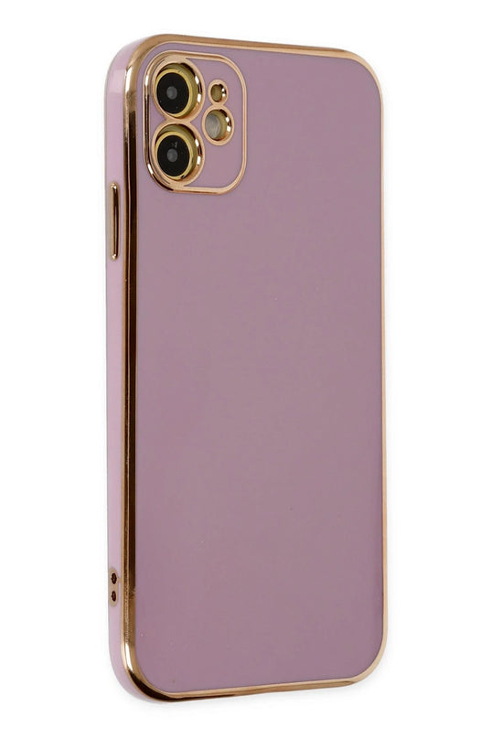 iPhone 12 Volet Silikon Kılıf - Mor
