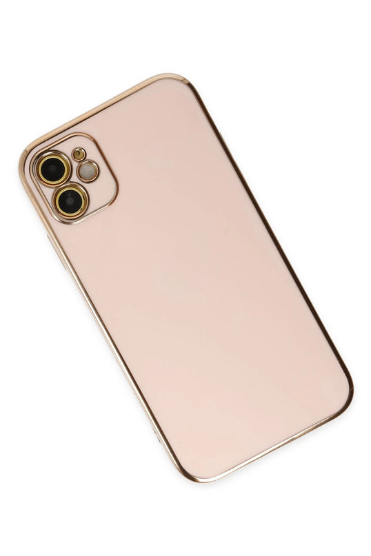 iPhone 12 Volet Silikon Kılıf - Pembe 3