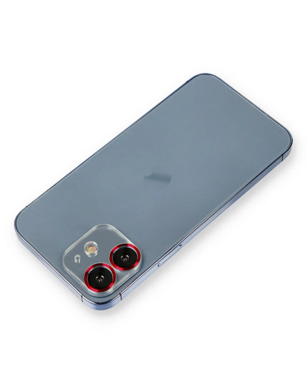 iPhone 12 Metal Kamera Lens Koruma Cam - Kırmızı