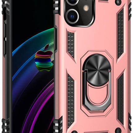 iPhone 12 Mini Sofya Yüzüklü Silikon Kapak Kılıf - Rose