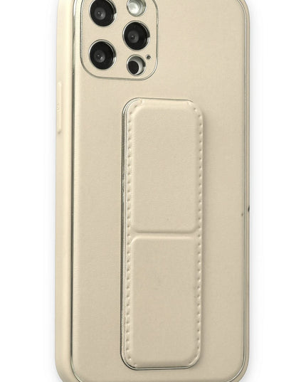 iPhone 12 Pro Coco Deri Standlı Kapak Kılıf - Beyaz 2
