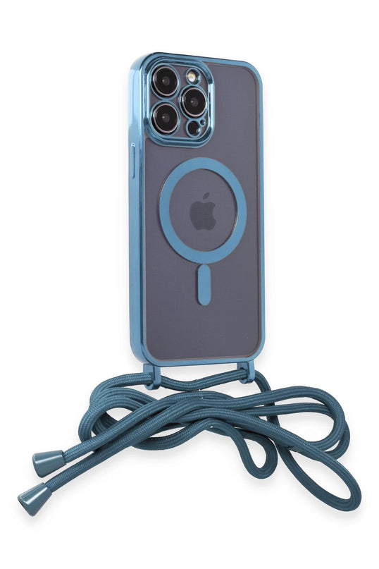 iPhone 12 Pro Divo Lazer Askılı Magsafe Kapak Kılıf - Sierra Blue 2