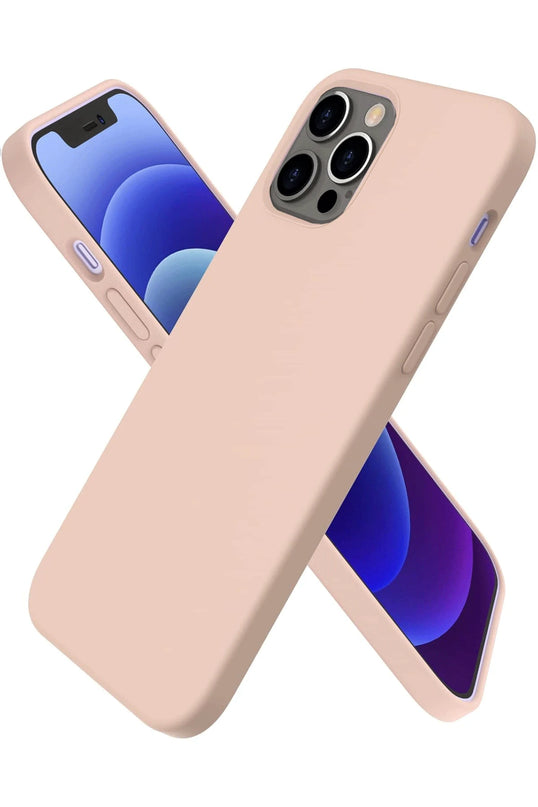 iPhone 12 Pro First Silikon Kılıf - Pudra