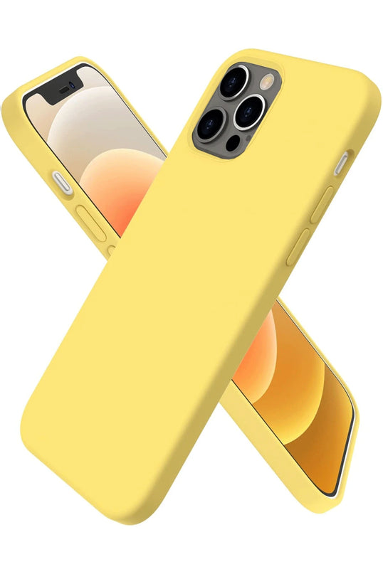 iPhone 12 Pro First Silikon Kılıf - Sarı
