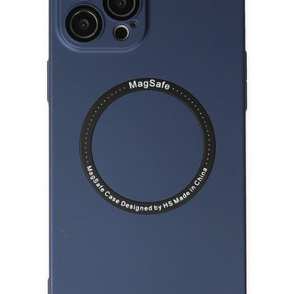 iPhone 12 Pro Jack Magneticsafe Lens Silikon Kılıf - Lacivert