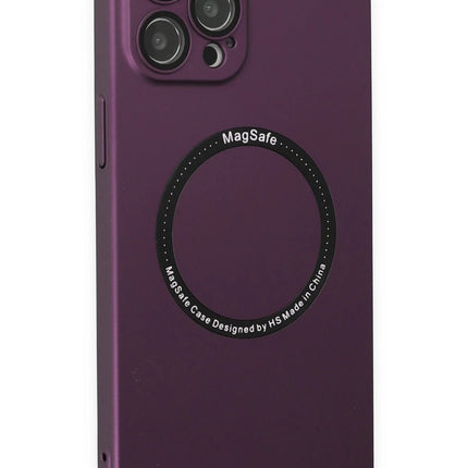 iPhone 12 Pro Jack Magneticsafe Lens Silikon Kılıf - Mürdüm 2