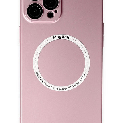 iPhone 12 Pro Jack Magneticsafe Lens Silikon Kılıf - Rose Gold