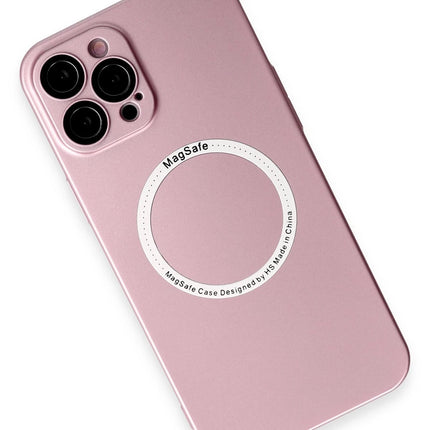 iPhone 12 Pro Jack Magneticsafe Lens Silikon Kılıf - Rose Gold 3