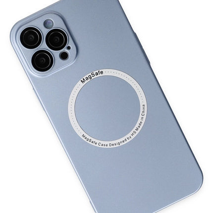iPhone 12 Pro Jack Magneticsafe Lens Silikon Kılıf - Sierra Blue 3
