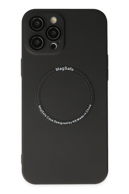 iPhone 12 Pro Jack Magneticsafe Lens Silikon Kılıf - Siyah
