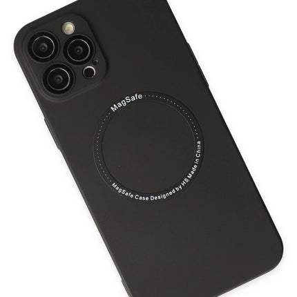 iPhone 12 Pro Jack Magneticsafe Lens Silikon Kılıf - Siyah 3