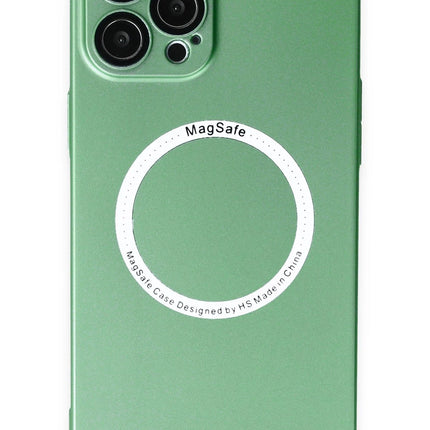 iPhone 12 Pro Jack Magneticsafe Lens Silikon Kılıf - Yeşil