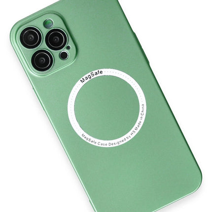iPhone 12 Pro Jack Magneticsafe Lens Silikon Kılıf - Yeşil 3
