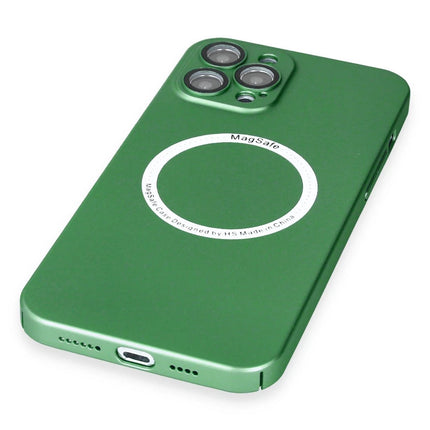 iPhone 12 Pro Jack Magneticsafe Lens Silikon Kılıf - Yeşil 5