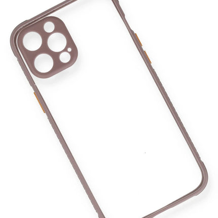 iPhone 12 Pro Miami Şeffaf Silikon Kılıf - Açık Mor 3