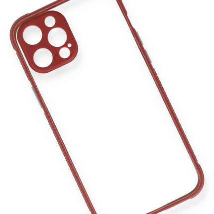 iPhone 12 Pro Miami Şeffaf Silikon Kılıf - Fuşya 3